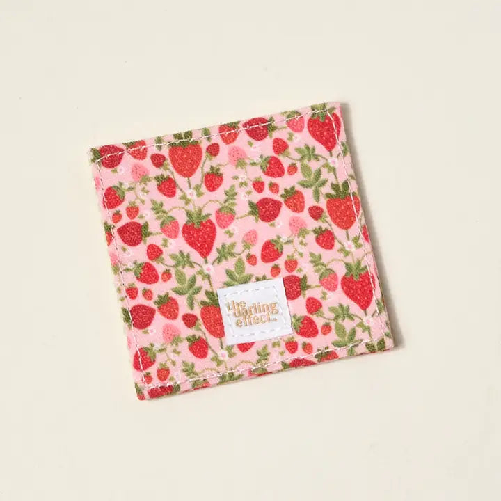 Strawberry Fields Fabric Bookmark