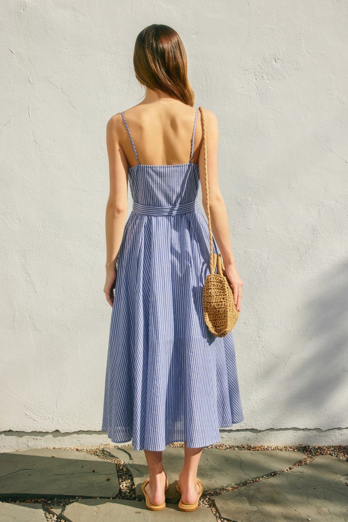 Seabreeze Striped Midi Dress