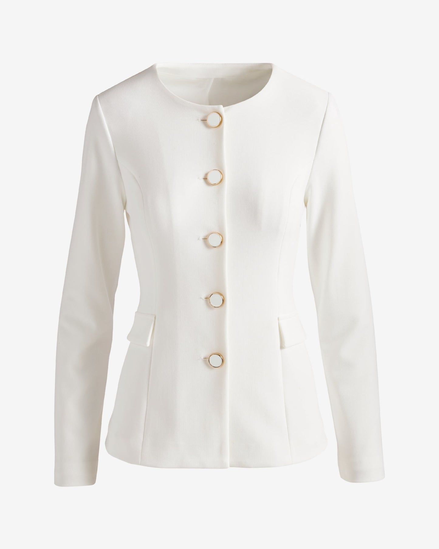 Beyond Travel Collarless Jacket Ivory Coast