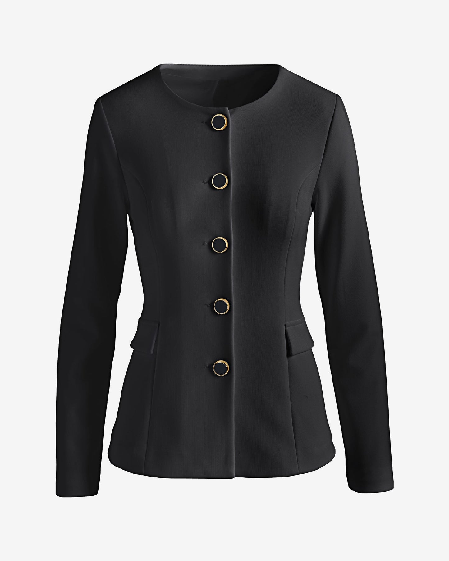 Beyond Travel Collarless Jacket Jet Black