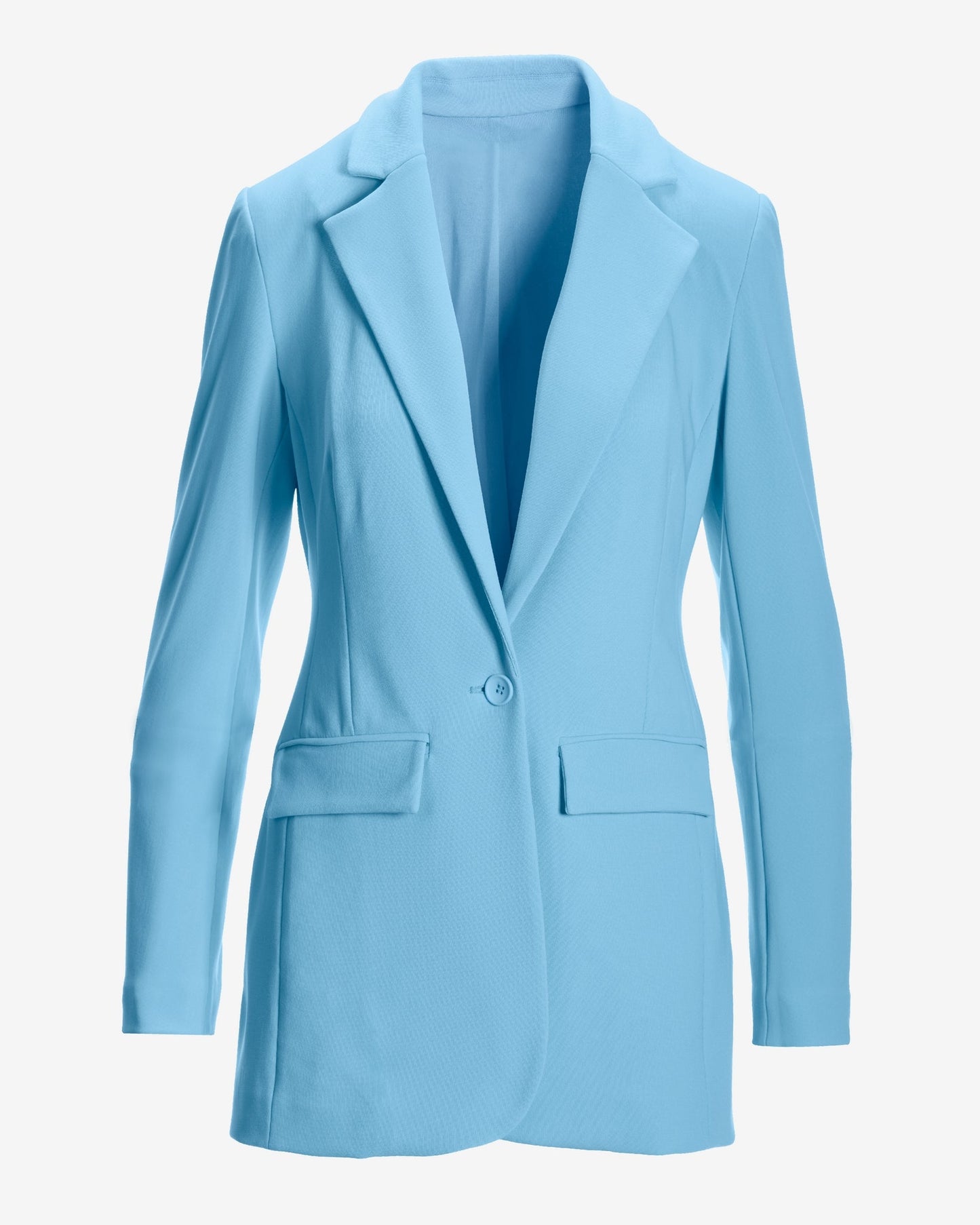 Beyond Travel Classic Boyfriend Blazer Powder Blue