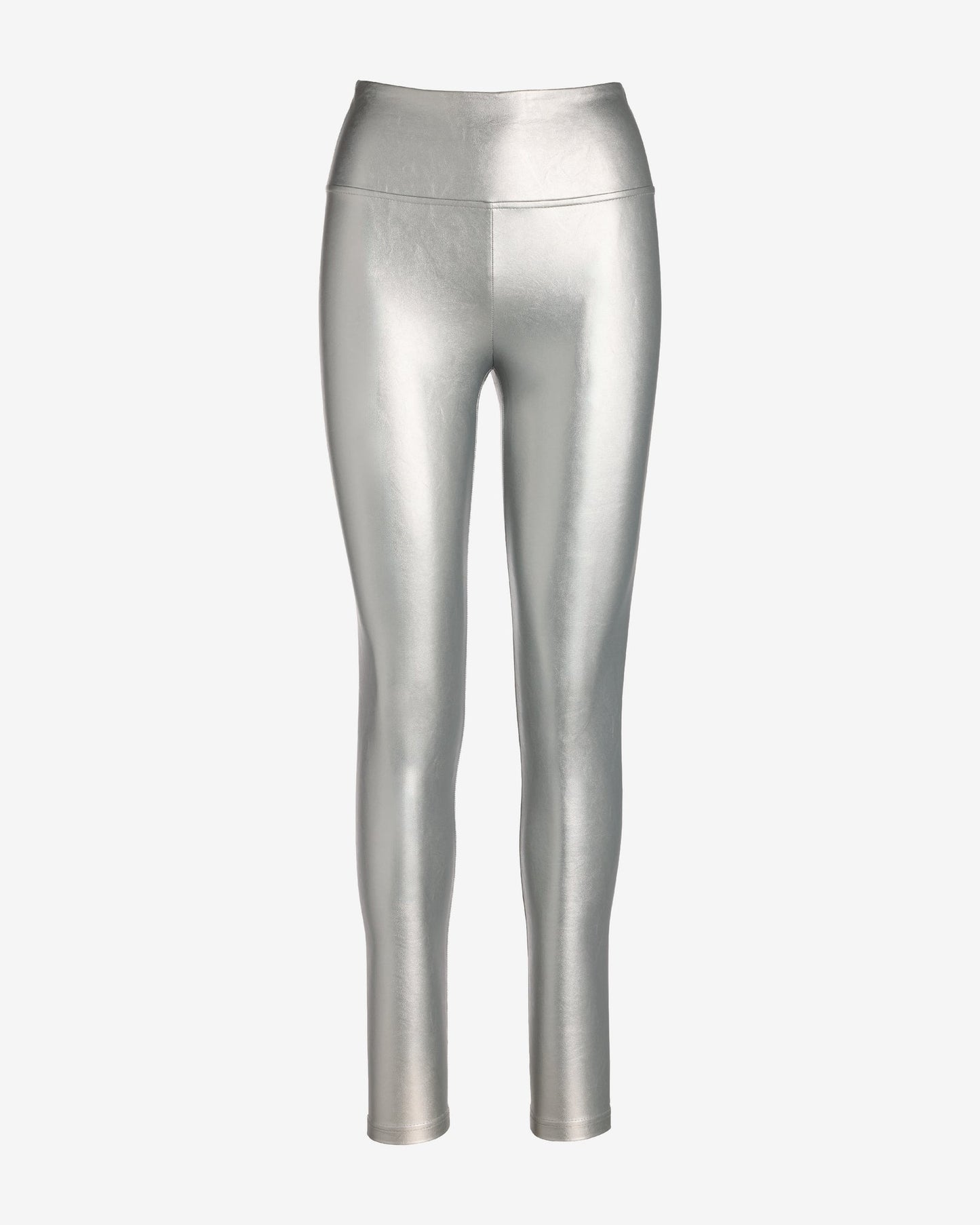 Aspen Faux Leather Pull On Legging Silver