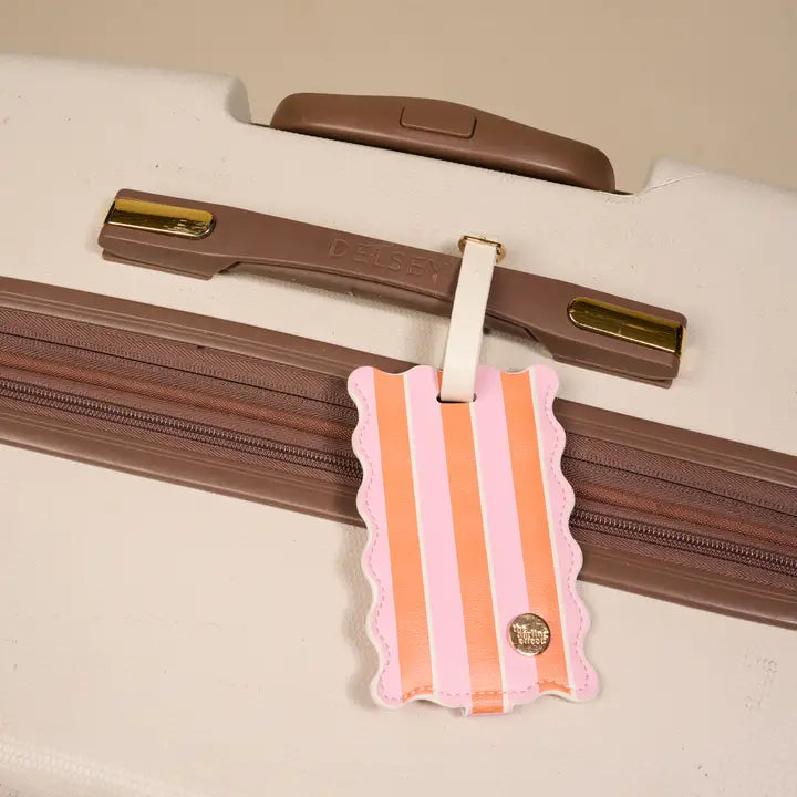 Sicily Stripes Pink Luggage Tag