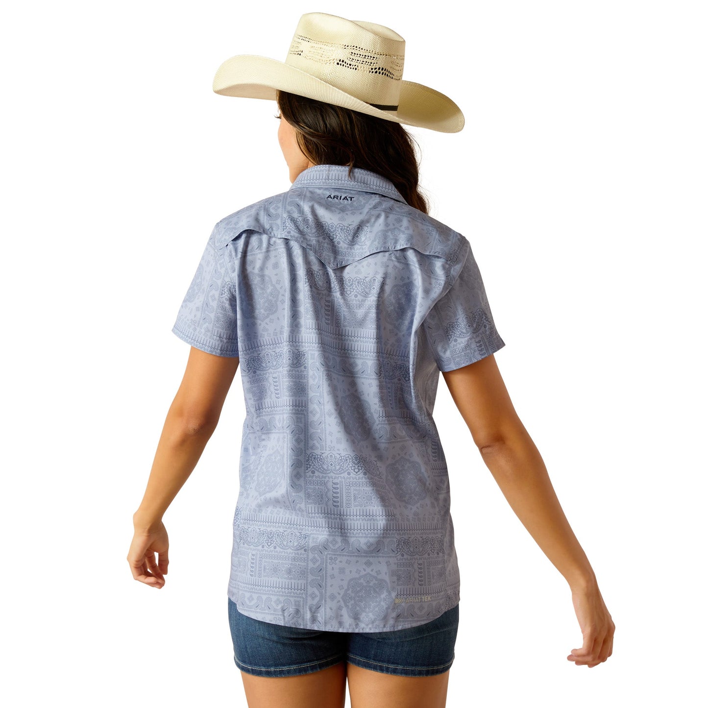 ARIAT VENTTEK BLUE PAISLEY SHORT SLEEVE SHIRT