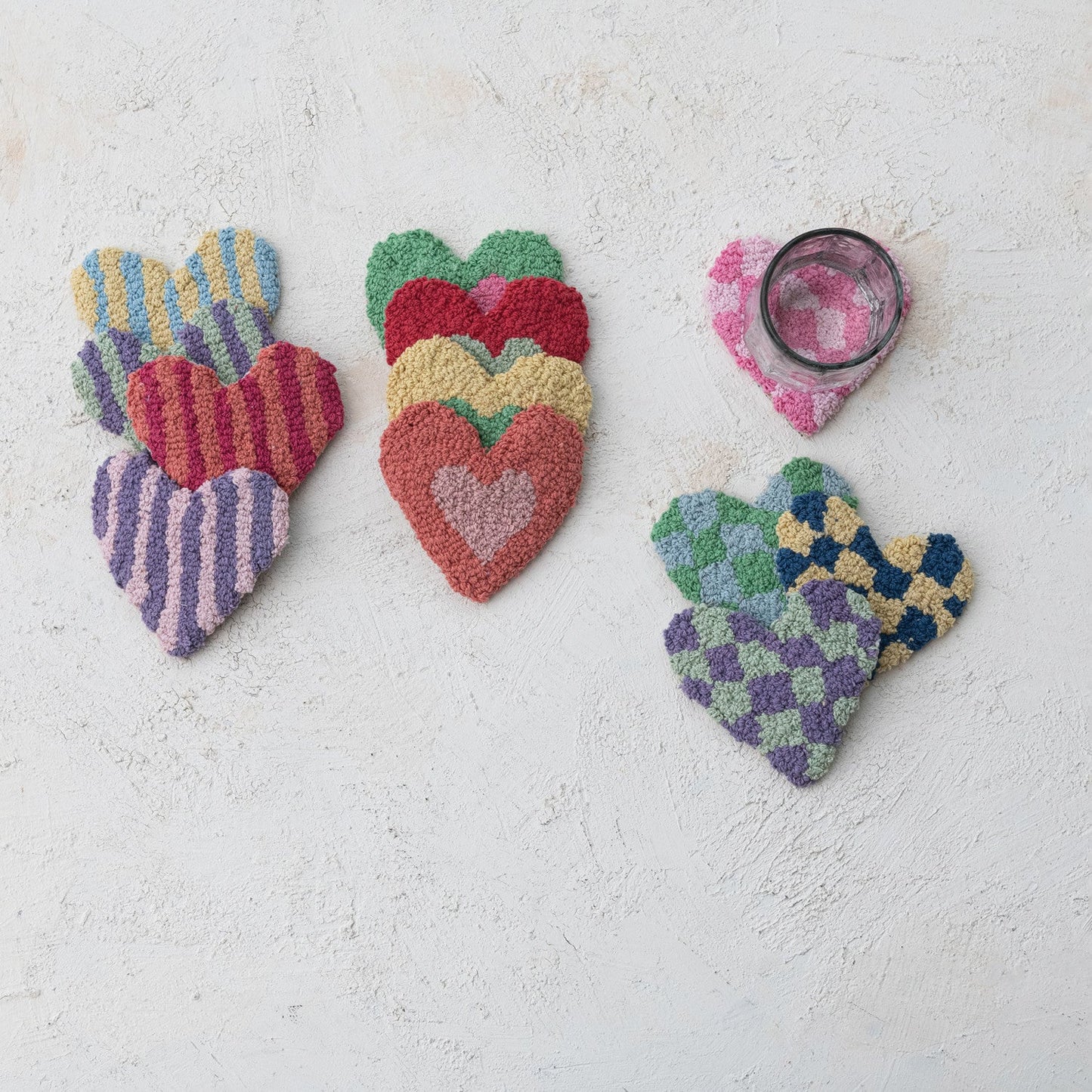 Stripe Heart Coaster