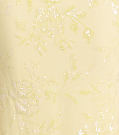 Aila Floral Sequin Mesh Mermaid Dress
