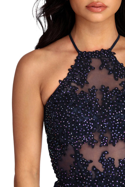 Alessandra Formal Open Back Chiffon Dress