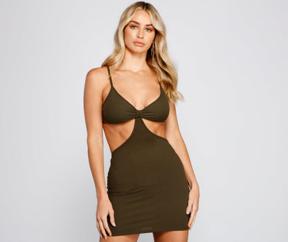 Absolute Bombshell Cutout Mini Dress