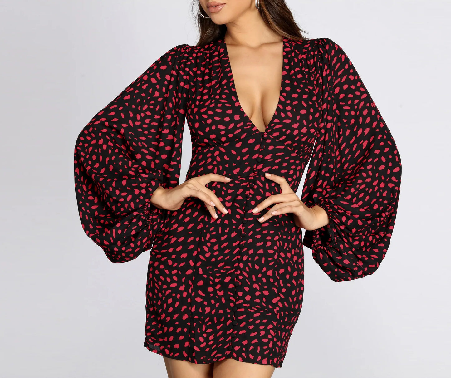 A Casual Slay Long Sleeve Mini Dress