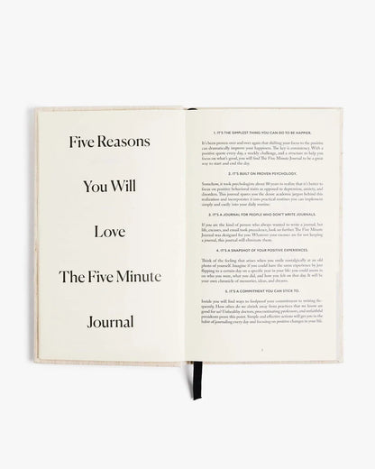 The Five Minute Journal (Beige Polka Dot)