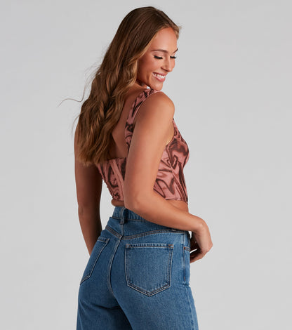 A Little Swirl Square Neck Bustier