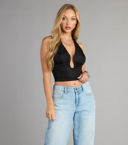 Afterglow Vibes Halter Crop Top