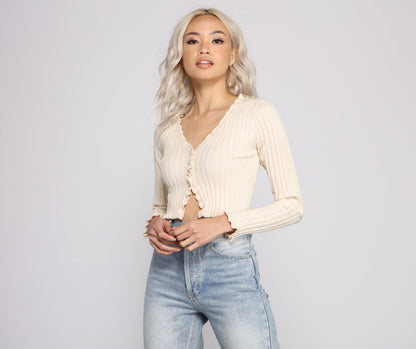 Add Some Flair Cropped Cardigan