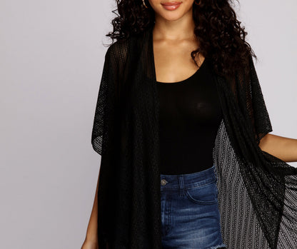 Airy Fringed Kimono