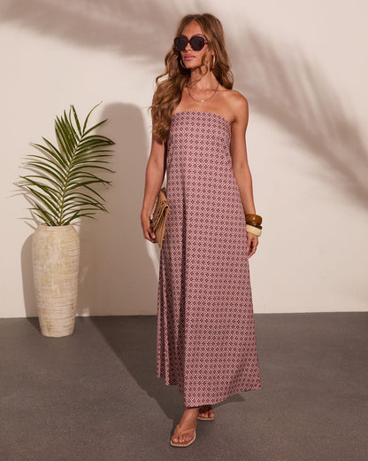 Bahama Bliss Abstract Print Maxi Dress