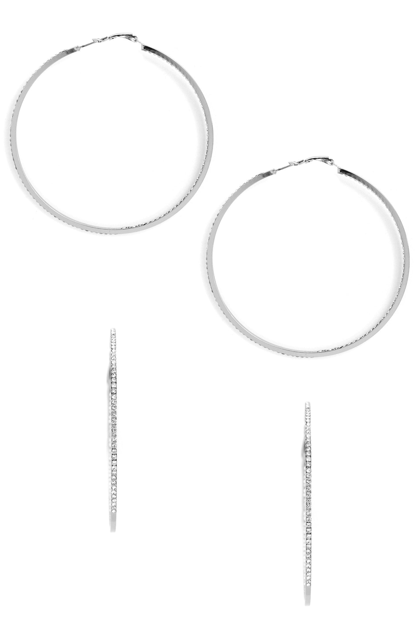All About The Rhinestones Hoops