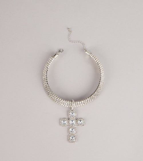 After Dark Drama Rhinestone Statement Necklace