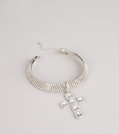 After Dark Drama Rhinestone Statement Necklace