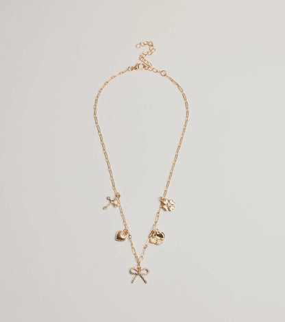 Adorably Glam Multi Charm Necklace