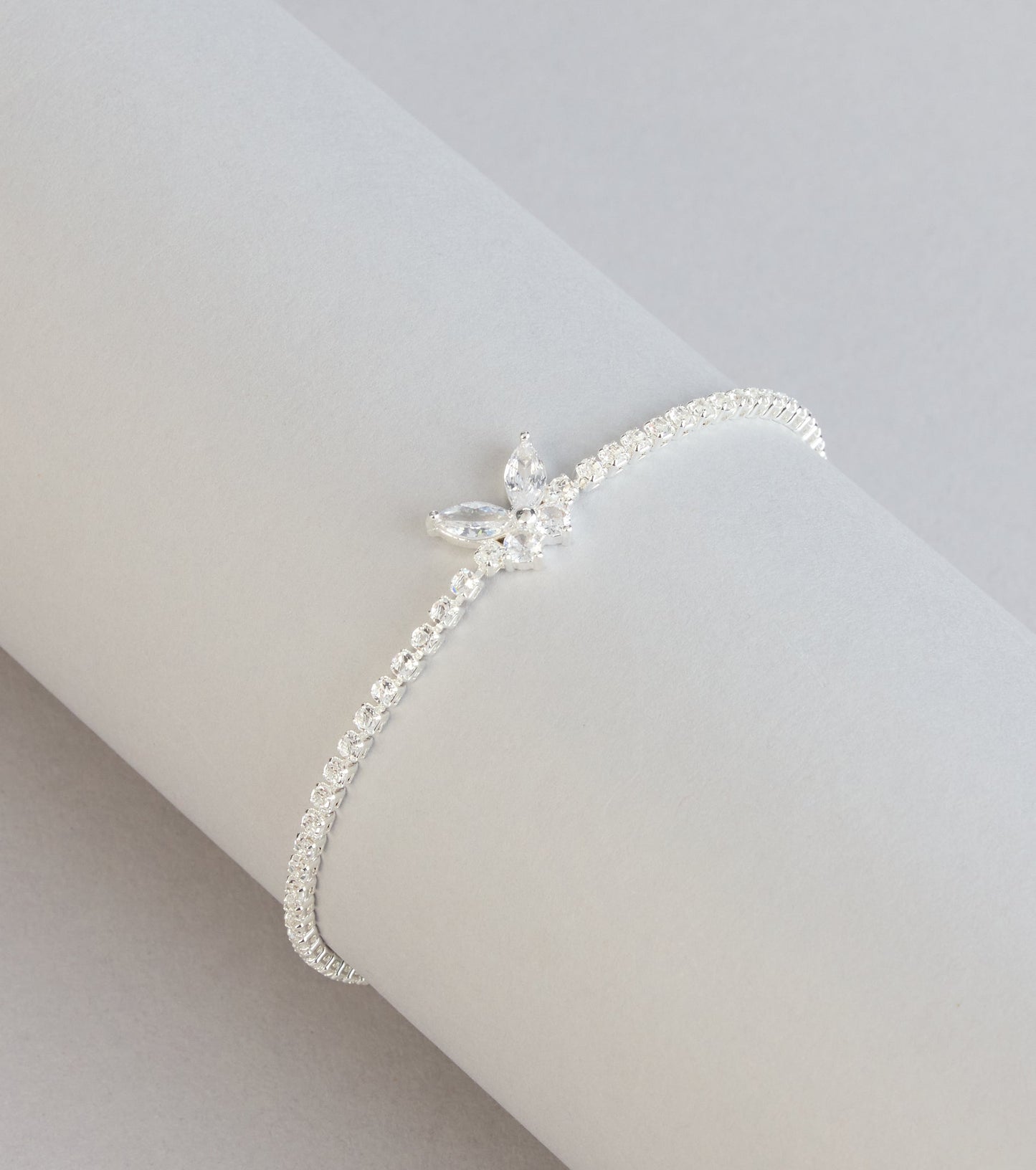 A Little Luxe Rhinestone Butterfly Tennis Bracelet