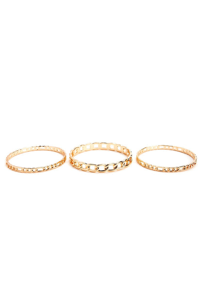 3 Pack Chain Link Bangles