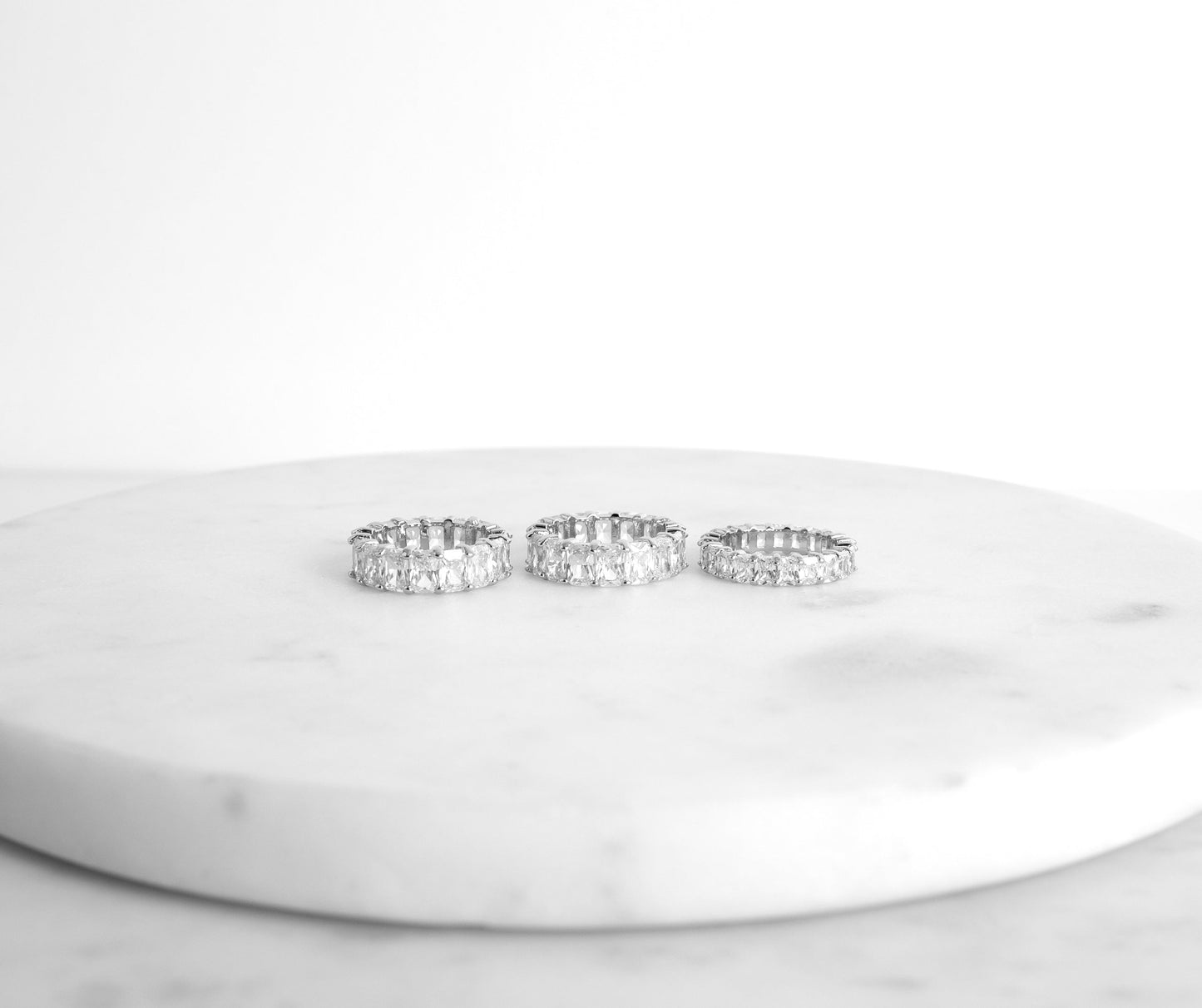 3 Pack Cubic Zirconia Infinity Bands