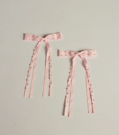 Adorable Vibes Pearl Hair Bow Set