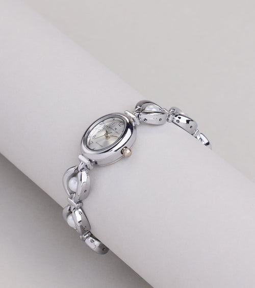 Ahead Of Time Faux Pearl Watch