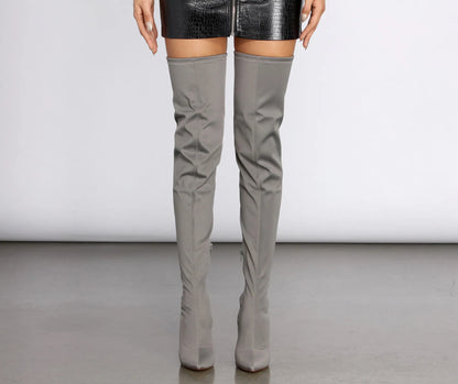 A Posh Vibe Thigh high Stiletto Boots