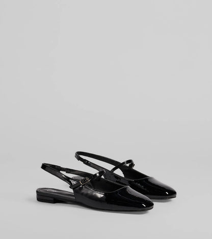 Adorable Essentials Slingback Mary Jane Flats