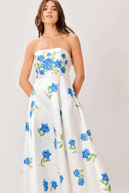 Something Blue Midi Dress