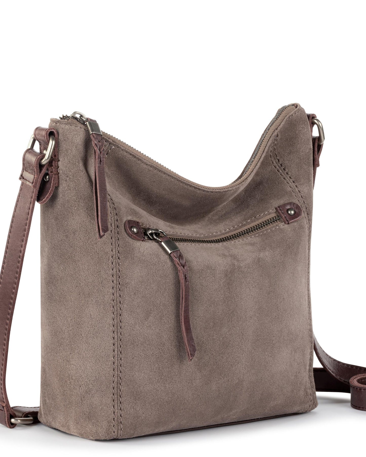 Ashland Crossbody - Leather - Mushroom Suede