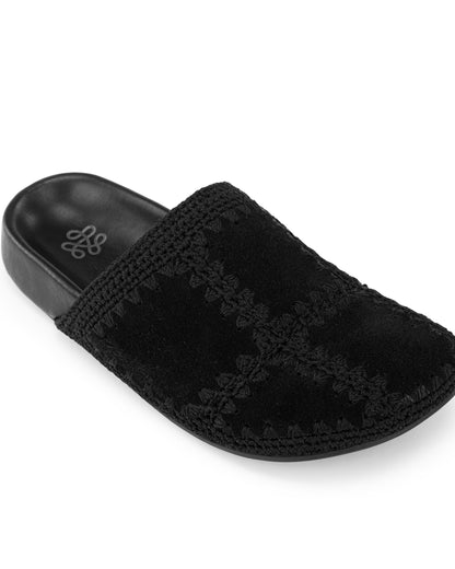 Bolinas Clog - Leather - Black Suede Patch