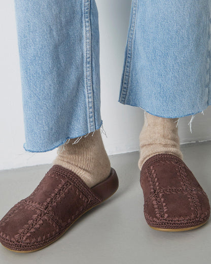 Bolinas Clog - Leather - Mahogany Suede Patch
