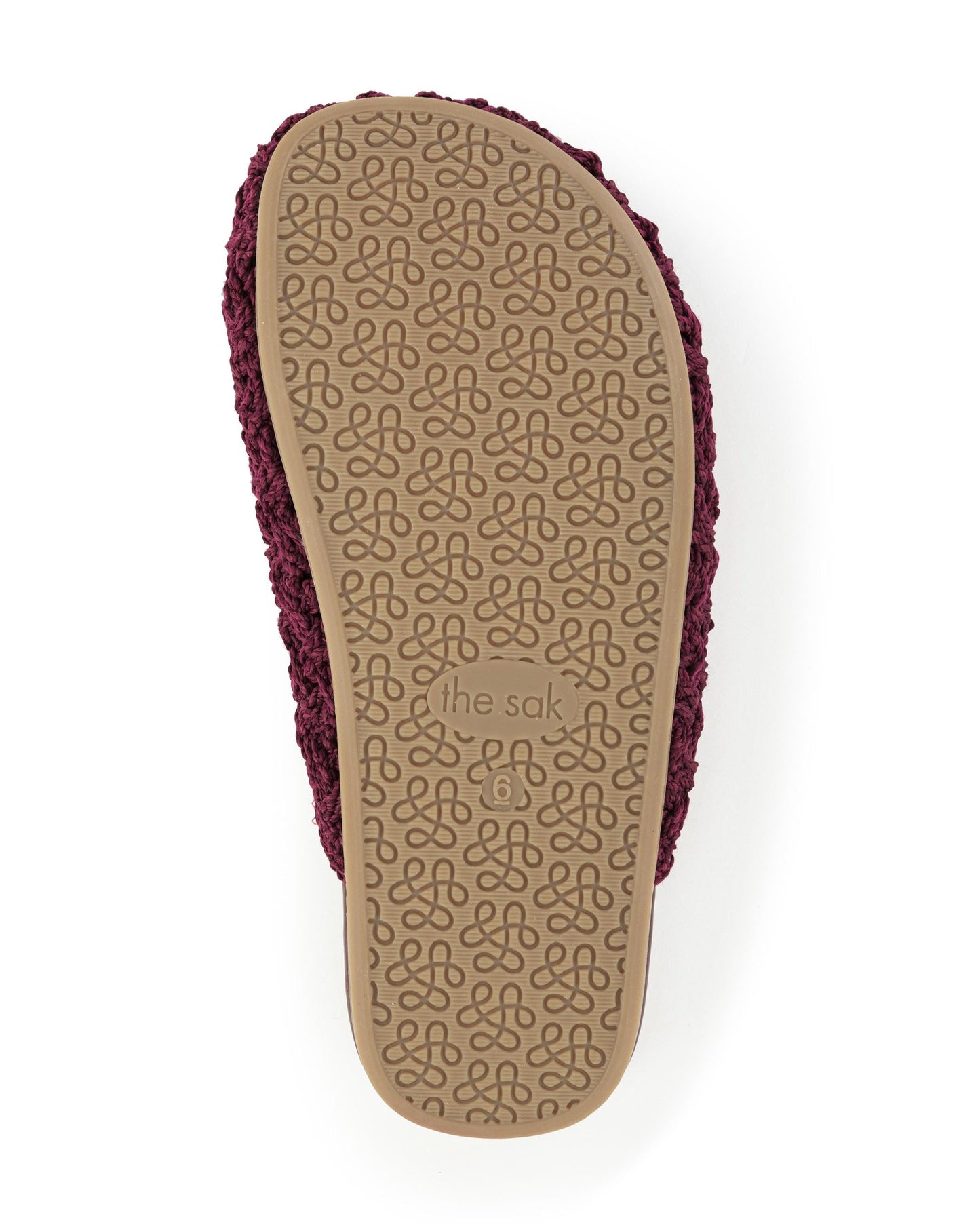 Bolinas Clog - Hand Crochet - Black Cherry Cozy Weave