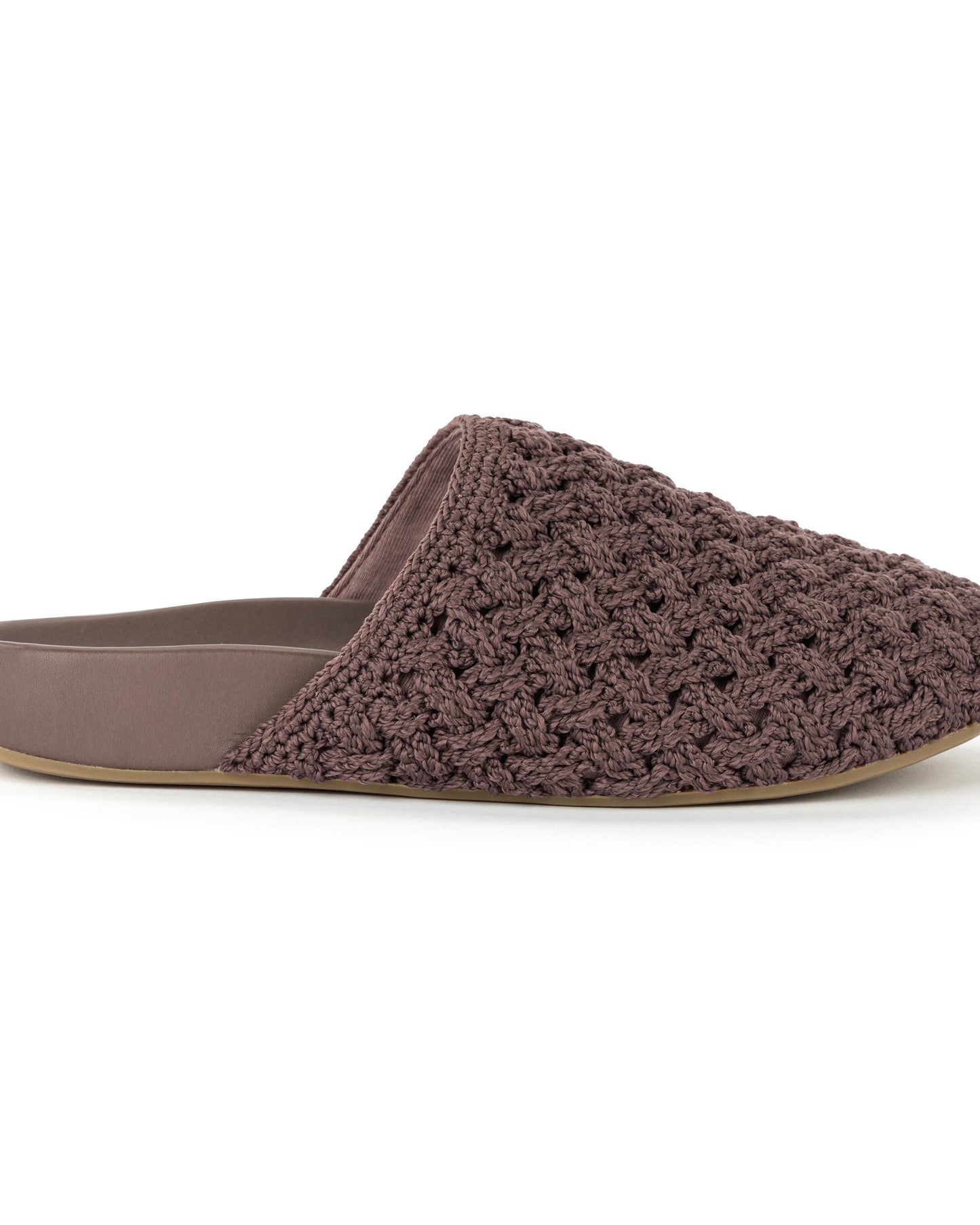 Bolinas Clog - Hand Crochet - Mushroom Cozy Weave