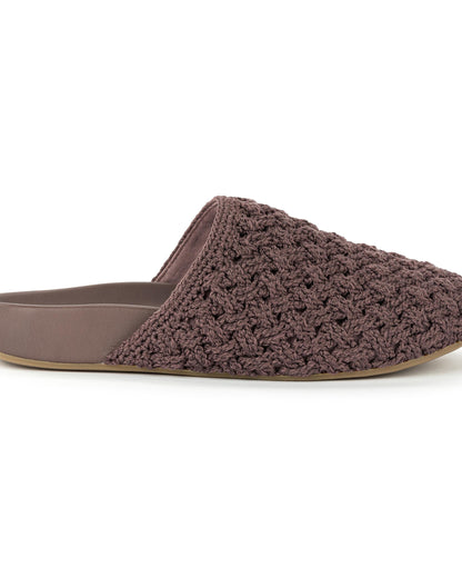 Bolinas Clog - Hand Crochet - Mushroom Cozy Weave