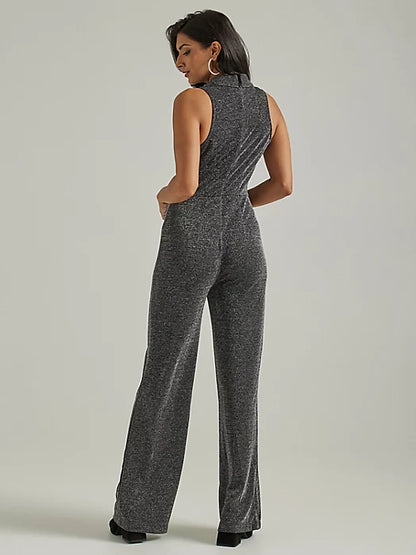 Wrangler Retro Shimmer Silver Party Jumpsuit