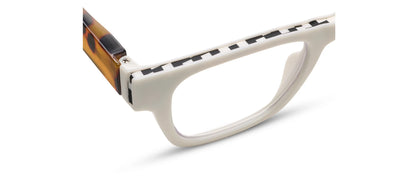 White Bernadette Blue Light Glasses