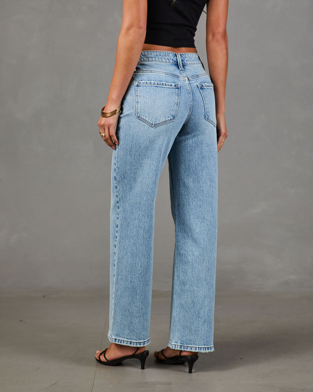 Elmah Stretch High Rise Wide Leg Jeans