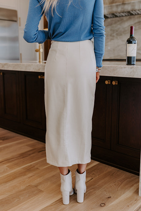 Moment Of Inspiration Faux Leather Skirt