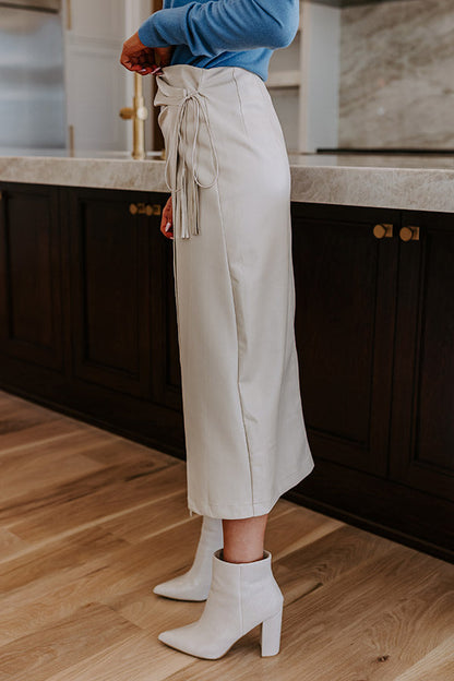 Moment Of Inspiration Faux Leather Skirt