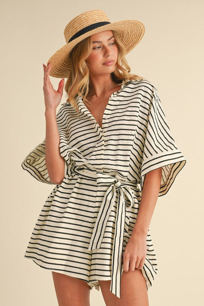 Sutton Striped Romper