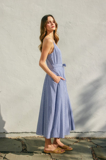 Seabreeze Striped Midi Dress