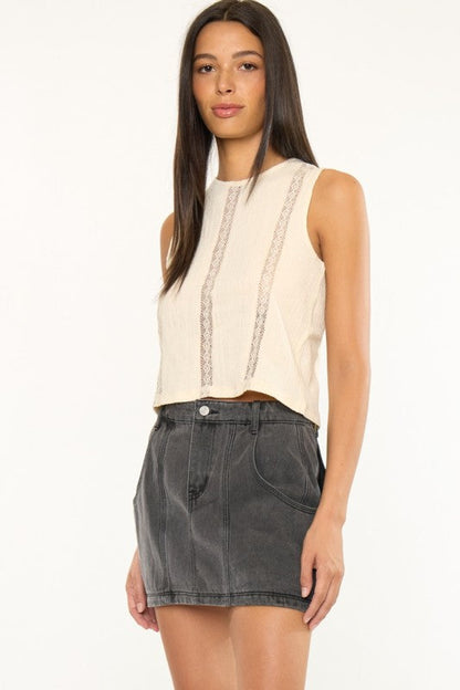 Shadow Denim Mini Skirt