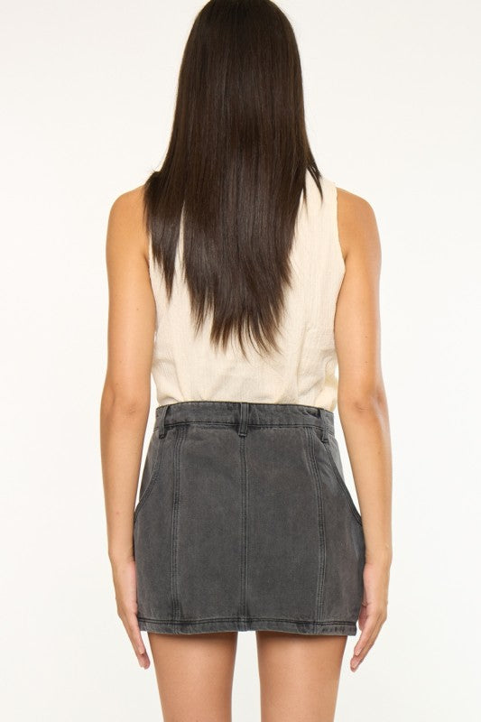 Shadow Denim Mini Skirt