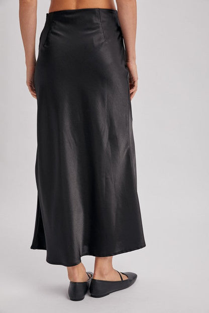 Subtle Satin Midi Skirt