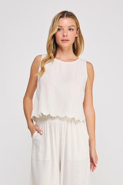 Sunday Stroll Linen Top
