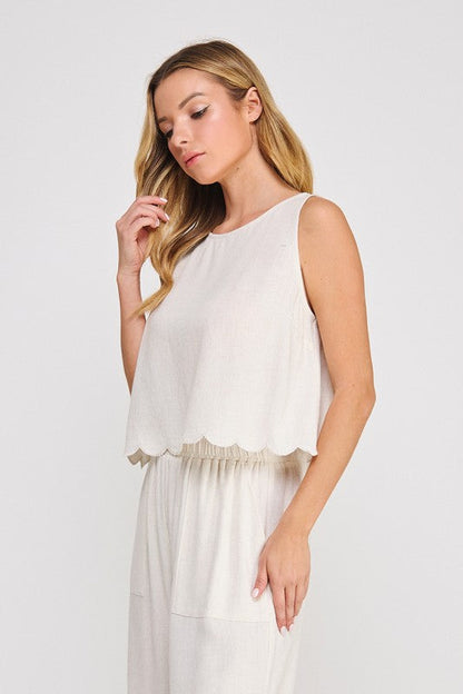 Sunday Stroll Linen Top