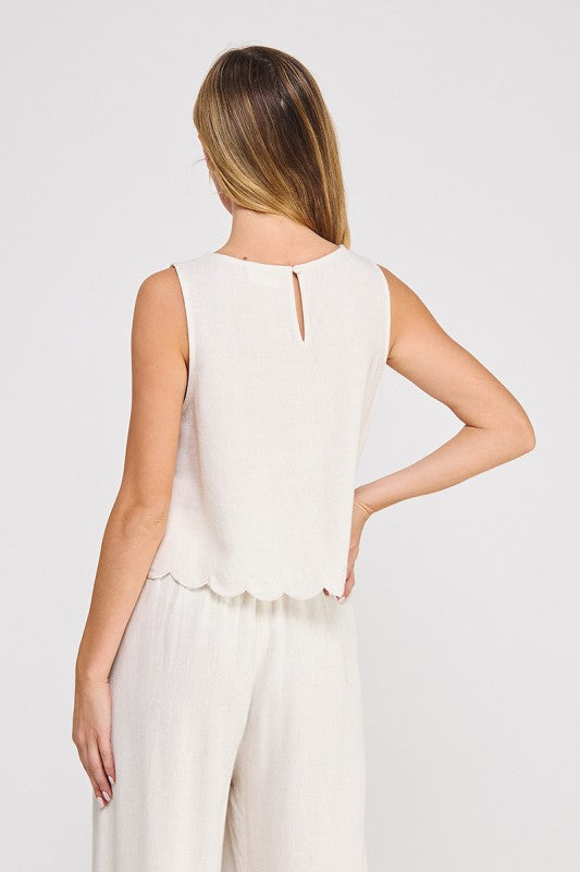 Sunday Stroll Linen Top